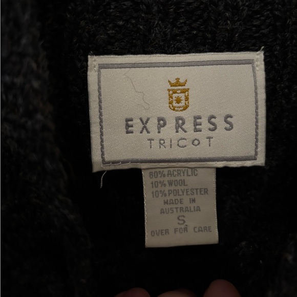 Express Tricot Gray Wool Sweater - Picture 2 of 2